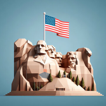 Mount Rushmore National Memorial, Origami Style
