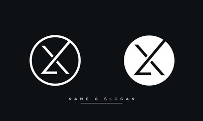 Alphabet Letters LX or XL Logo Monogram