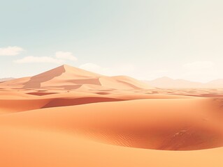 Fototapeta na wymiar Unveiling Nature's Masterpiece: Sunlit Splendor in the Desert Generative AI