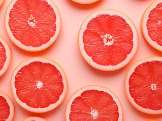 Vibrant Citrus Symphony: Exquisite Patterns with a Dash of Pink Charm Generative AI