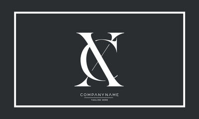 Alphabet Letters CX or XC Logo Monogram