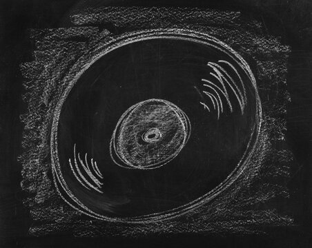 Icon vinyl, hand draw chalk on chalkboard, blackboard texture