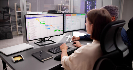 Efficient Woman Monitoring Schedule and Gantt Using Kanban on PC