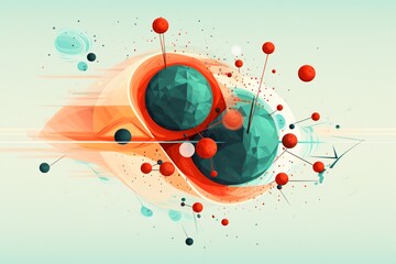 Obraz premium Germs and disease cartoon illustration