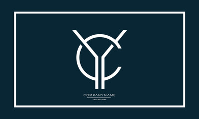 CY or YC Alphabet Letters Logo Monogram