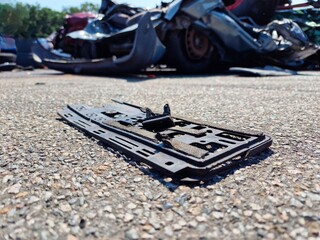 Car Wreck. Vehicle Traffic Crash Accident