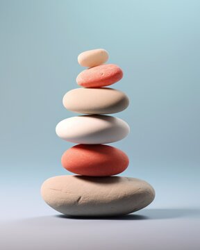 Unlock the Serenity: Stunning Zen Stones Arrangement - Download Free Now! Generative AI