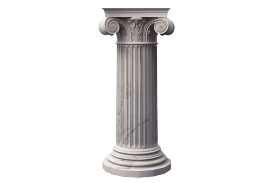 Old ancient column isolated transparent png