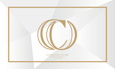 Alphabet Letters CO or OC Logo monogram