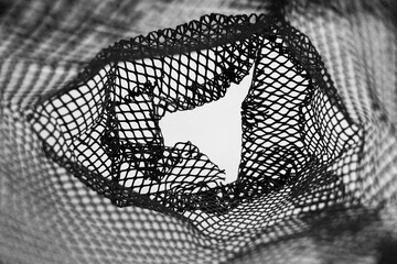 Perforated Cylindrical Shape. Illustration Of Perforated Cylinders Isolated On White sky Background. basic element with open edge.  technology geometric abstraction with deformed shape. illustration.