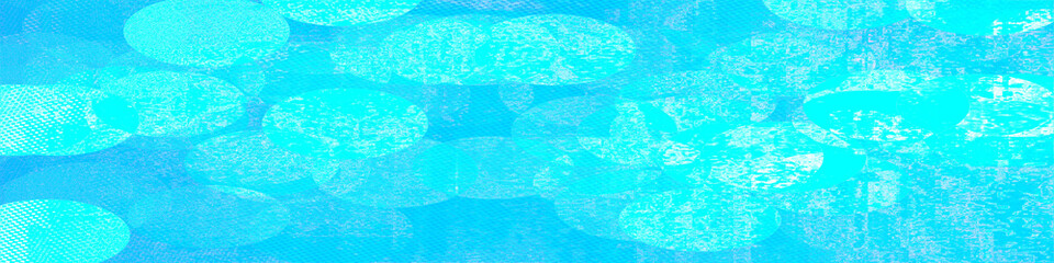 Blue bokeh panorama background banner, with copy space for text or your images