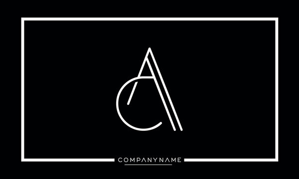 CA or AC Alphabet Letters logo Monogram