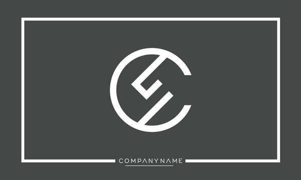 Alphabet Letters CE or EC logo Monogram