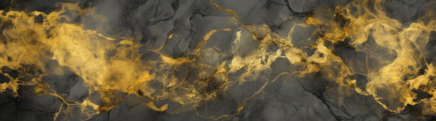 Elegant golden abstract design contrasting with dark marble texture that enhances modern aesthetics for home or office decor