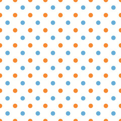Color Seamless polka dot pattern. Colored repeat dots background for Your design