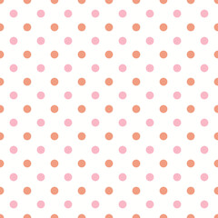 Color Seamless polka dot pattern. Colored repeat dots background for Your design