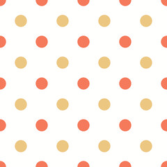 Color Seamless polka dot pattern. Colored repeat dots background for Your design