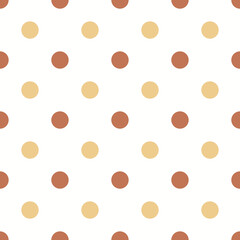 Color Seamless polka dot pattern. Colored repeat dots background for Your design