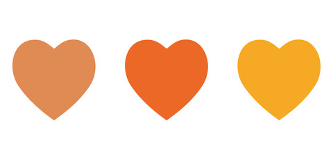 Hearts icons. Love symbol collection.