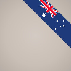 Corner ribbon flag of Australia