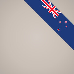 Corner ribbon flag of New Zealand