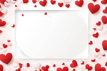 Digital composite of Shiny bubbly Valentines hearts
