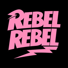 Rebel text word Vector graphic T shirt design. Download it Now - obrazy, fototapety, plakaty