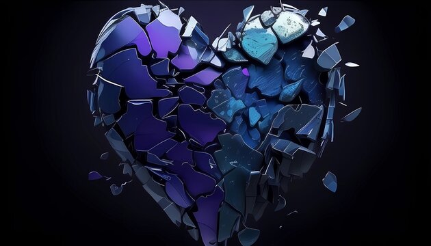 Shattered Heart: A Broken Heart Depicts the Pain of Love Lost