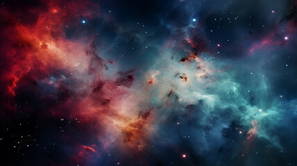 A breathtaking view of a distant nebula, AI Generative.