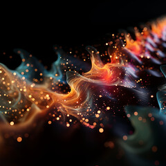 Obraz premium visualization of wave particle