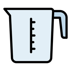 beaker colorful filled line icon