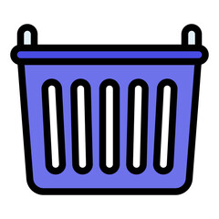 basket colorful filled line icon