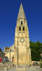 Fototapeta na wymiar Abbey of Saint-Germain d'Auxerre, Abbey and churches in Auxerre, capital of Burgundy in France, Europe