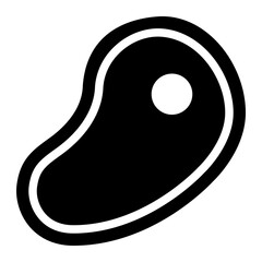 protein meat black solid glyph icon for nutrition