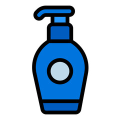 lotion colorful filled line icon
