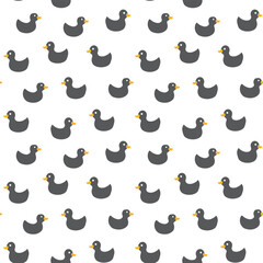 Cute rubber duck Seamless Pattern, Cartoon ducks Background vector Illustration.