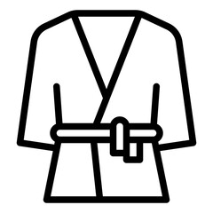 bathrobe black outline icon