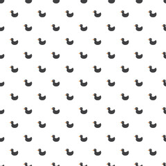 Cute rubber duck Seamless Pattern, Cartoon ducks Background vector Illustration.