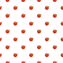 Apple seamless pattern. Vegan organic eco fruit background. vector illustration