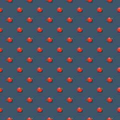 Apple seamless pattern. Vegan organic eco fruit background. vector illustration
