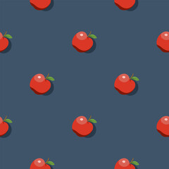 Apple seamless pattern. Vegan organic eco fruit background. vector illustration