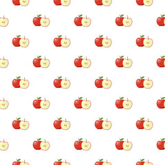 Apple seamless pattern. Vegan organic eco fruit background. vector illustration