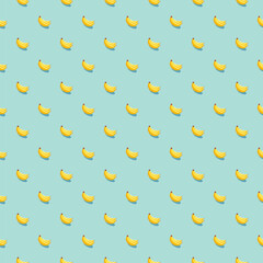 Banana seamless pattern. Vegan organic eco fruit background. vector illustration