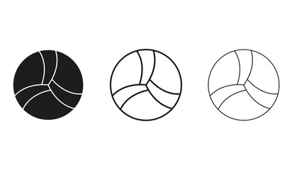 Fototapeta premium Volleyball ball icon. Editable stroke. Vector illustration.