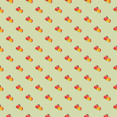 Mango seamless pattern. Vegan organic eco fruit background. vector illustration.