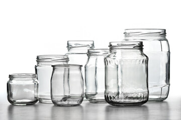 Open Empty Glass Transparent Jar