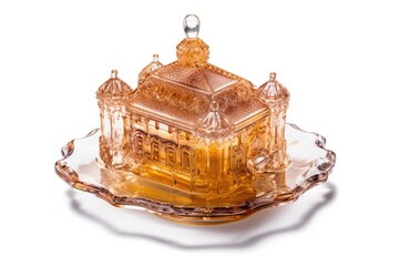 Sugar House, Brown Cane Sugar Crystals in the Form of a House, Candy Home, Sweet Castle