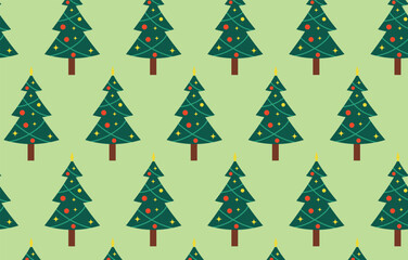 christmas tree seamless pattern