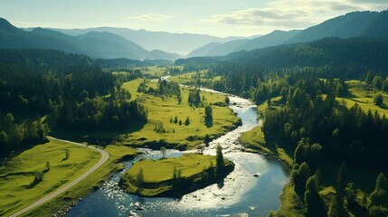 a river running through a valley