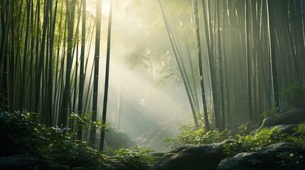 Obraz premium a waterfall in a forest